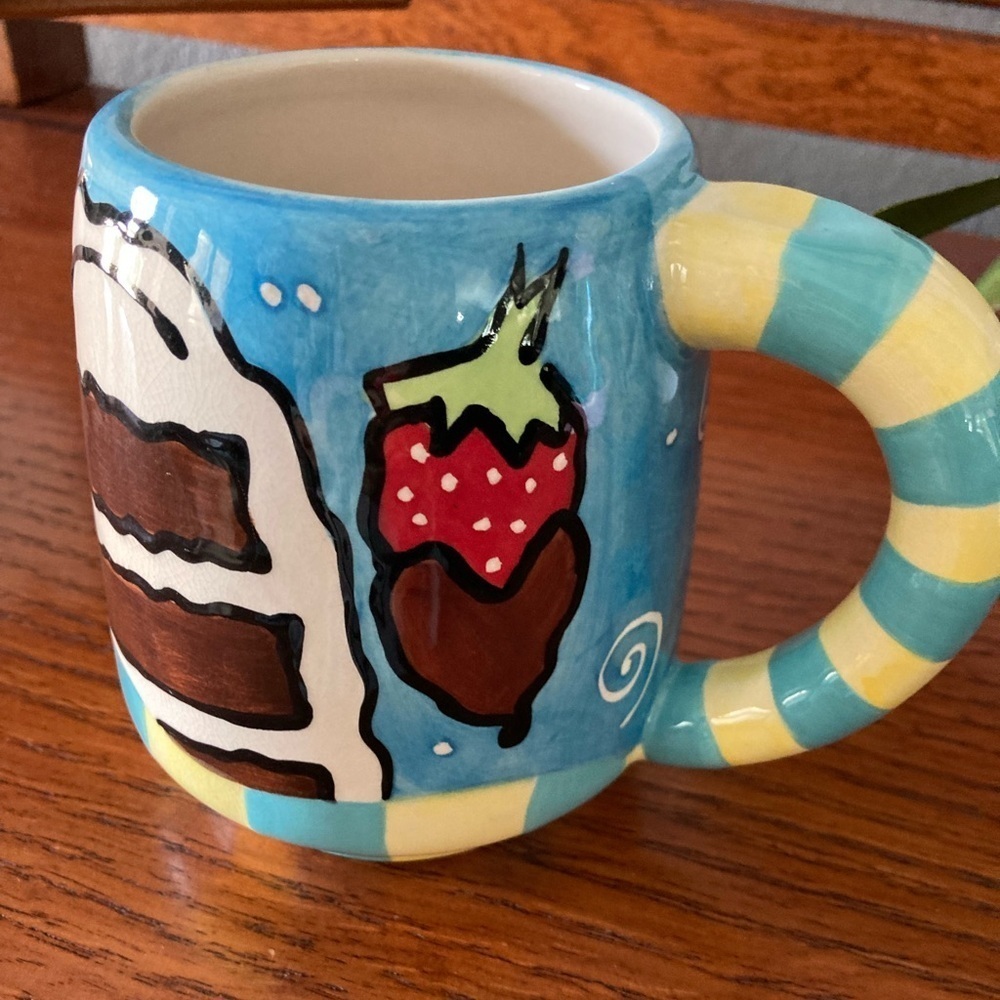 With Love Joanne By Joanne Delomba Mug Cupcake strawberry cake painted